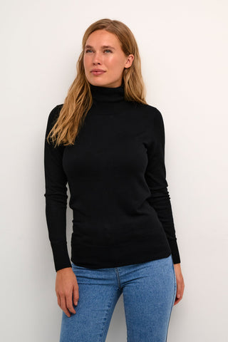 Kaffe Roll Neck Jumper Black Astrid - MMJs Fashion