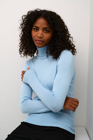 Kaffe Roll Neck Jumper Celestial Blue Astrid - MMJs Fashion