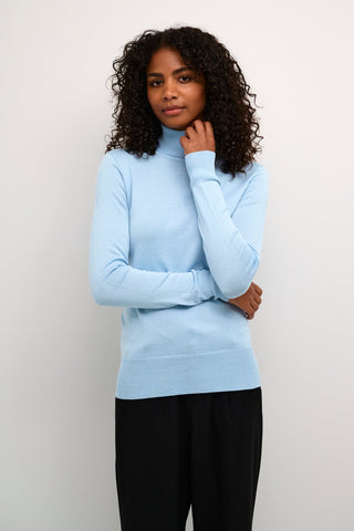 Kaffe Roll Neck Jumper Celestial Blue Astrid - MMJs Fashion