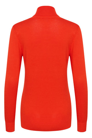 Kaffe Roll Neck Jumper Fiery Red Astrid - MMJs Fashion