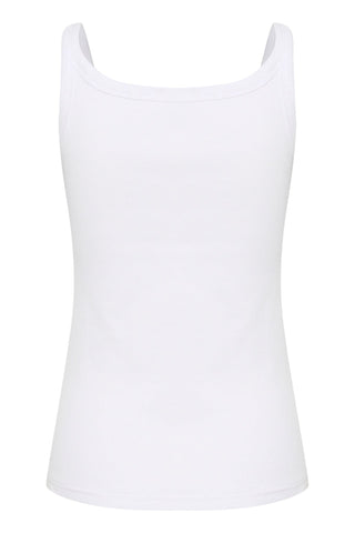 Kaffe Vest Top in White Carna - MMJs Fashion