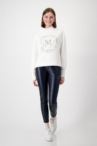 Monari Emblem Print Sweatshirt Ivory - MMJs Fashion