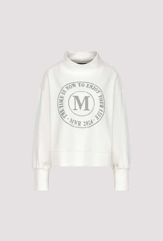 Monari Emblem Print Sweatshirt Ivory - MMJs Fashion