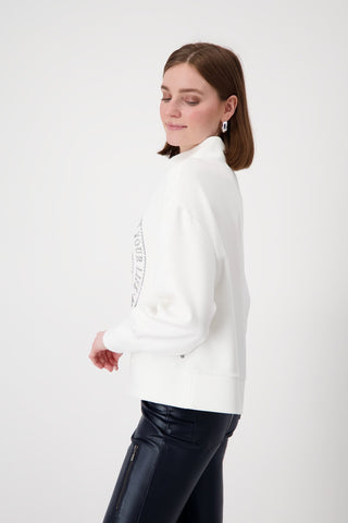 Monari Emblem Print Sweatshirt Ivory - MMJs Fashion