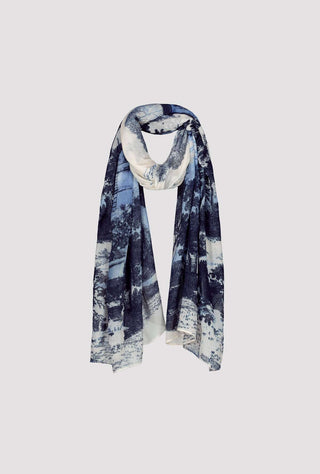 Monari English Garden Print Scarf Blue - MMJs Fashion