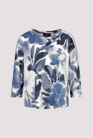 Monari Floral Print Top Blue - MMJs Fashion