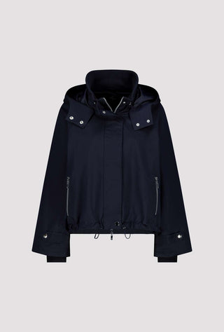 Monari Hooded Oversize Jacket Navy Blue - MMJs Fashion