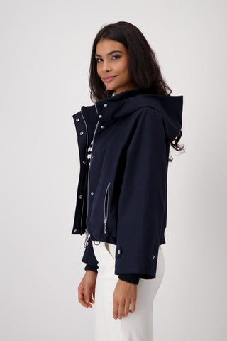 Monari Hooded Oversize Jacket Navy Blue - MMJs Fashion