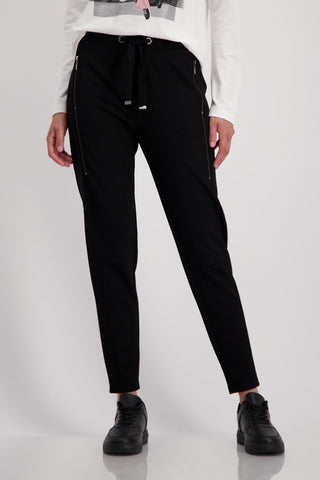 Monari Rib Jersey Skinny Trousers Black - MMJs Fashion