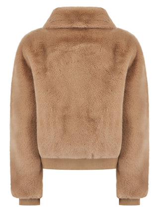 Nooki Faux Fur Bomber Jacket Camel Beatrix - MMJs Fashion