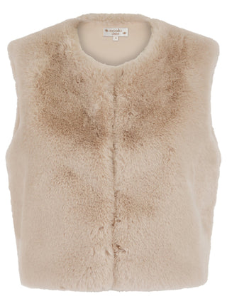 Nooki Faux Fur Gilet Beige Edelweiss - MMJs Fashion