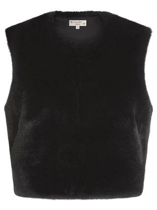 Nooki Faux Fur Gilet Black Edelweiss - MMJs Fashion