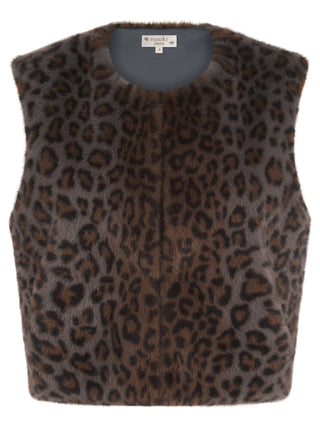 Nooki Faux Fur Gilet Grey Leo Edelweiss - MMJs Fashion