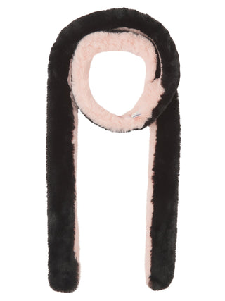 Nooki Faux Fur Scarf Black Pink Pasha - MMJs Fashion