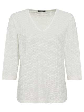 Olsen 3/4 Sleeve Top Ivory Hannah - MMJs Fashion