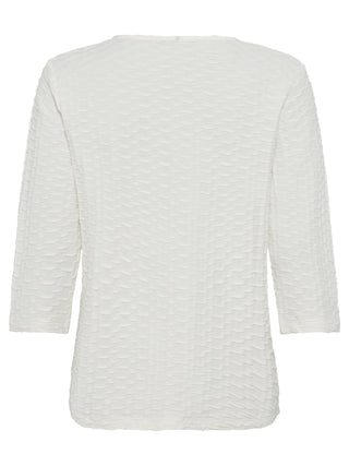 Olsen 3/4 Sleeve Top Ivory Hannah - MMJs Fashion