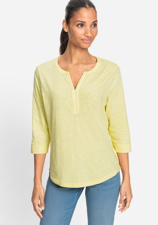 Olsen 3/4 Sleeve Top Yellow Hannah - MMJs Fashion