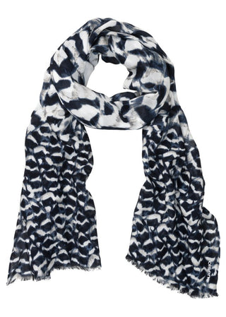 Olsen Abstract Print Scarf Blue Beige - MMJs Fashion