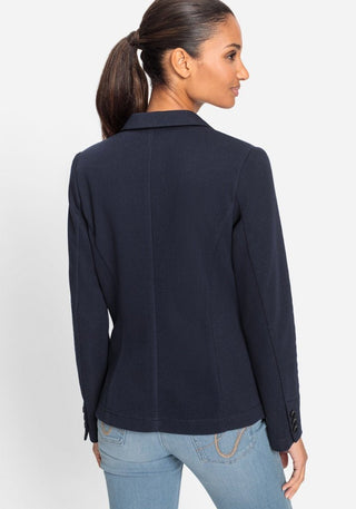 Olsen Blazer with Pockets Navy Blue - MMJs Fashion