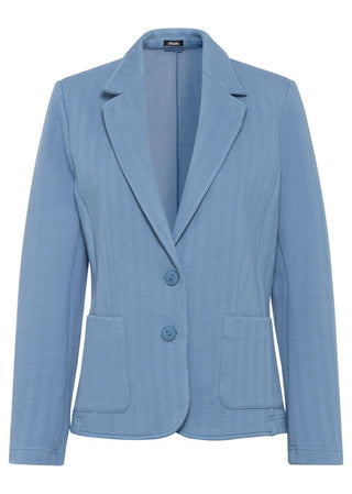 Olsen Blue Chevron Jersey Knit Jacket - MMJs Fashion