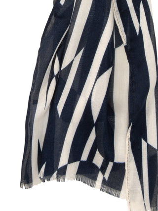 Olsen Blue Geometric Print Scarf - MMJs Fashion