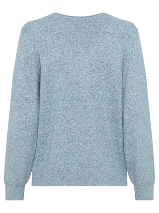 Olsen Blue Melange V Neck Jumper Henny - MMJs Fashion