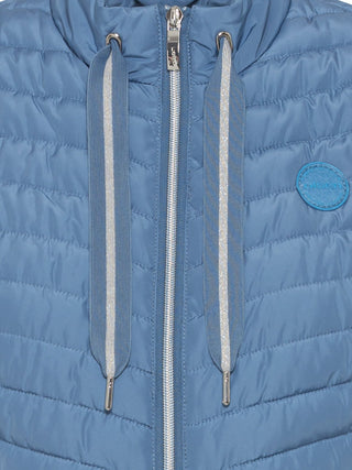 Olsen Blue Quilted Zip Front Gilet - MMJs Fashion