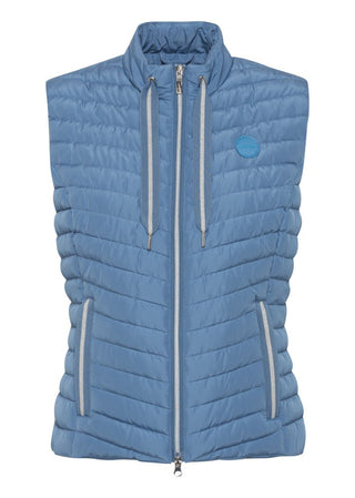 Olsen Blue Quilted Zip Front Gilet - MMJs Fashion