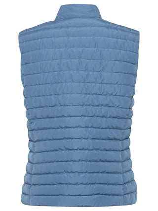 Olsen Blue Quilted Zip Front Gilet - MMJs Fashion