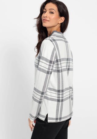 Olsen Check Pattern Jumper Ivory Grey Henny - MMJs Fashion