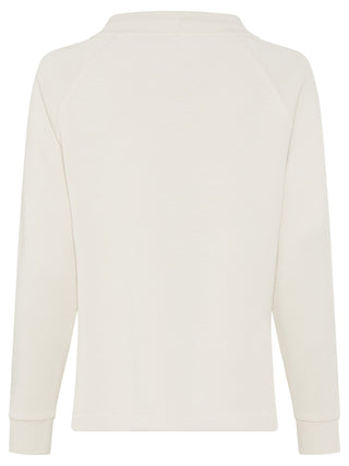 Olsen Drawstring Neck Sweatshirt Beige Henny Jersey - MMJs Fashion