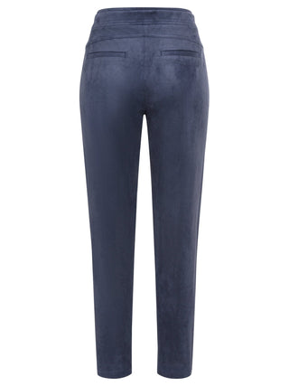 Olsen Faux Suede Trousers Blue Lisa - MMJs Fashion