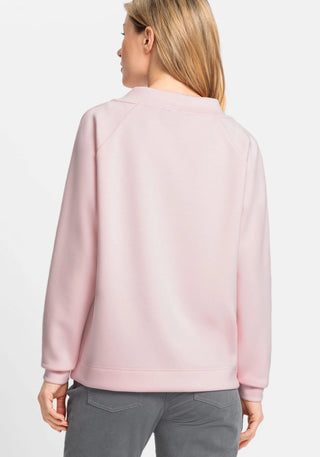 Olsen Funnel Neck Sweatshirt Light Pink Cora - MMJs Fashion