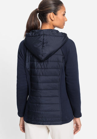 Olsen Jersey Padded Jacket Navy Blue Henny Jersey - MMJs Fashion