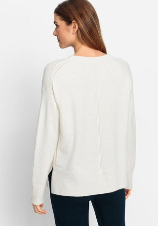 Olsen Round Neck Jumper Beige Melange Cora - MMJs Fashion