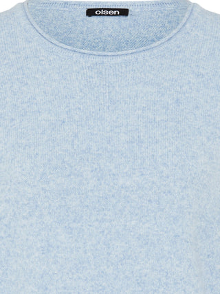 Olsen Round Neck Jumper Light Blue Melange Henny - MMJs Fashion