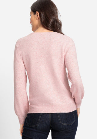 Olsen Round Neck Jumper Pink Melange Henny - MMJs Fashion