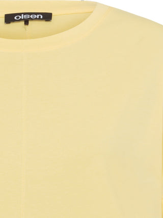 Olsen Short Sleeve Top Yellow Cosima - MMJs Fashion