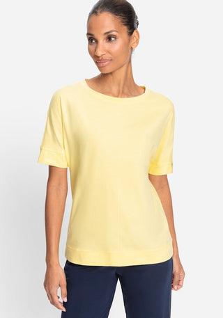 Olsen Short Sleeve Top Yellow Cosima - MMJs Fashion