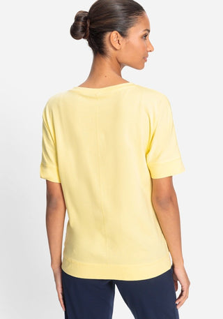 Olsen Short Sleeve Top Yellow Cosima - MMJs Fashion