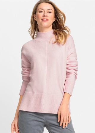 Olsen Turtle Neck Jumper Light Pink Melange Cora - MMJs Fashion