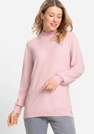 Olsen Turtle Neck Jumper Pink Melange Eva - MMJs Fashion