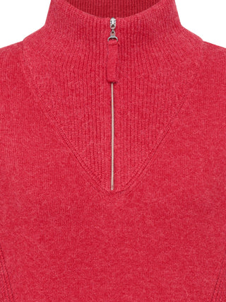 Olsen Zip Collar Jumper Red Henny - MMJs Fashion