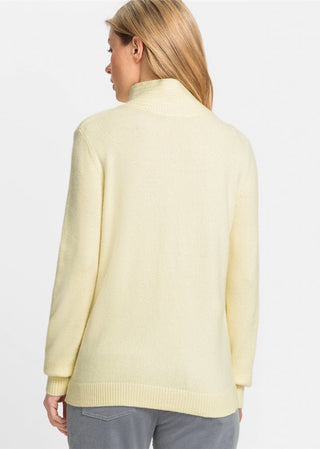 Olsen Zip Collar Jumper Yellow Henny - MMJs Fashion