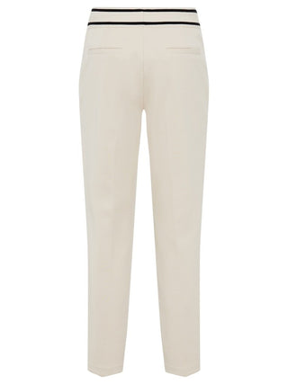 Olsen Zip Pocket Trousers Beige Lisa Straight - MMJs Fashion