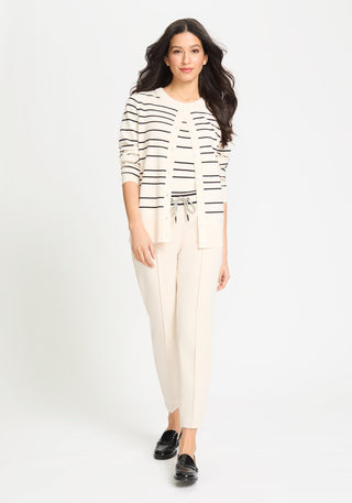 Olsen Zip Pocket Trousers Beige Lisa Straight - MMJs Fashion