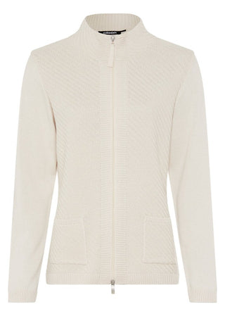 Olsen Zipped Cardigan Beige Eva - MMJs Fashion