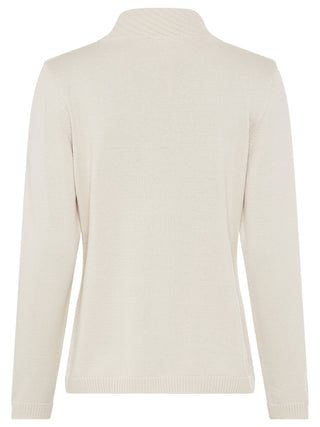 Olsen Zipped Cardigan Beige Eva - MMJs Fashion