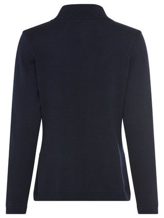 Olsen Zipped Cardigan Navy Blue Eva - MMJs Fashion