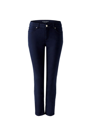 Oui Cropped Jeggings Navy Blue Baxter - MMJs Fashion